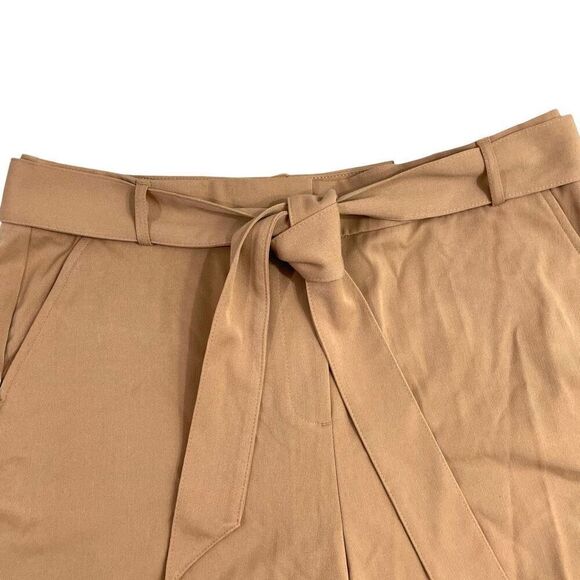 NEW Lane Bryant‎ Perfect Drape Shorts Size 14 Paperbag Tie Waist Khaki tan - Picture 3 of 9